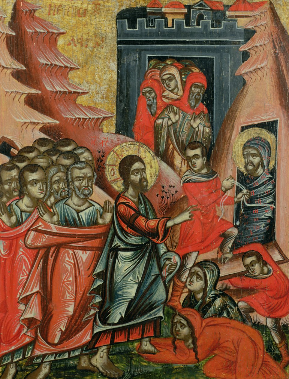Rejsning af Lazarus, græsk ikon fra Epirus, 1611 af Unbekannt Unbekannt