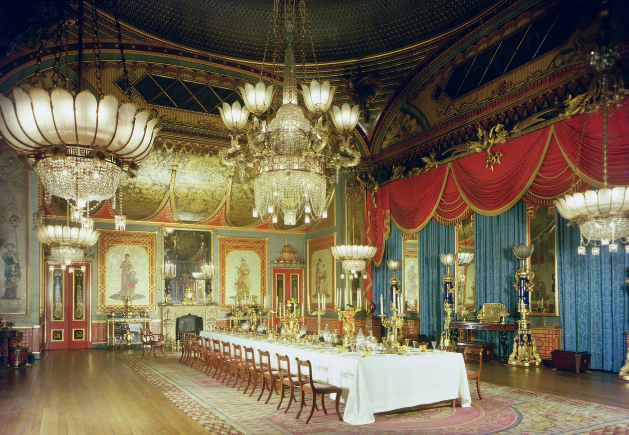 Royal Pavilion, The Banket Room, 1815-23, Brighton, East Sussex, Storbritannien af Unbekannt Unbekannt