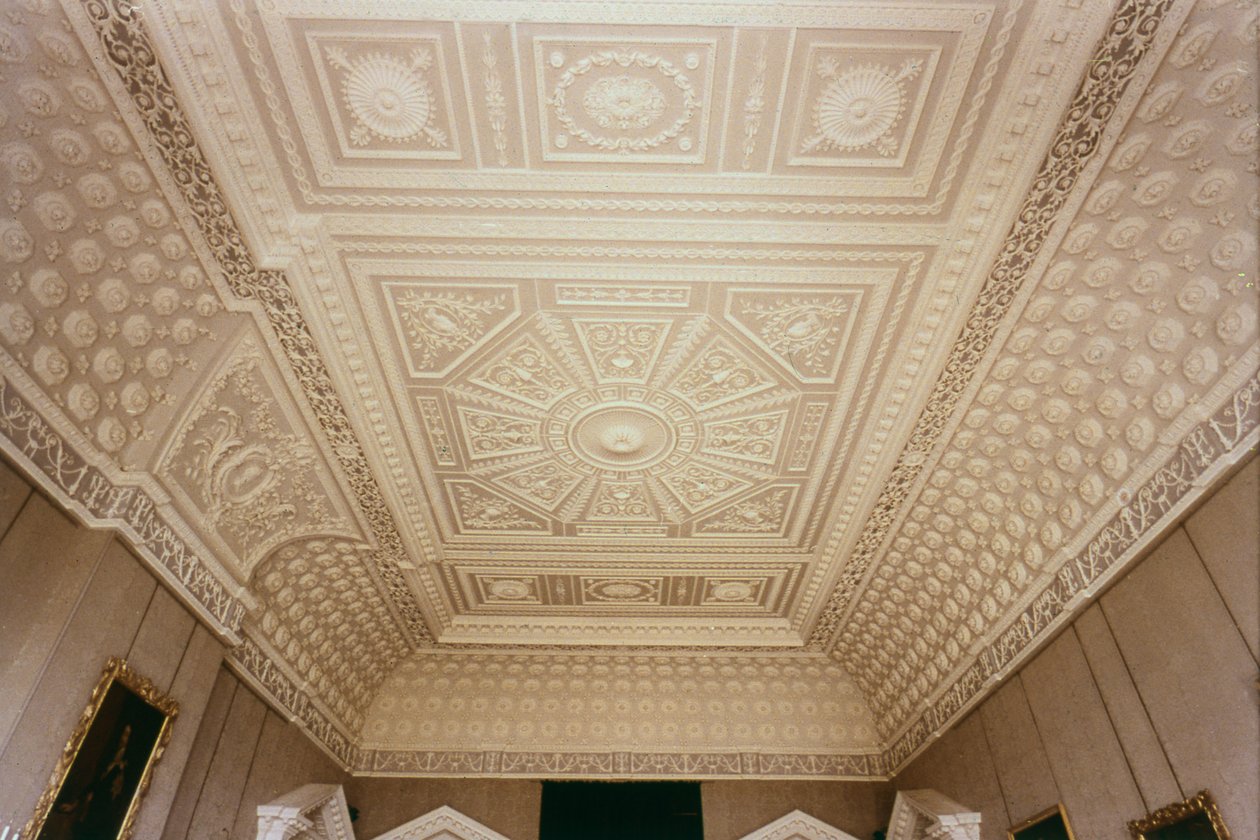 Saloon loft, Claydon House, Buckinghamshire, ca. 1768 af Unbekannt Unbekannt