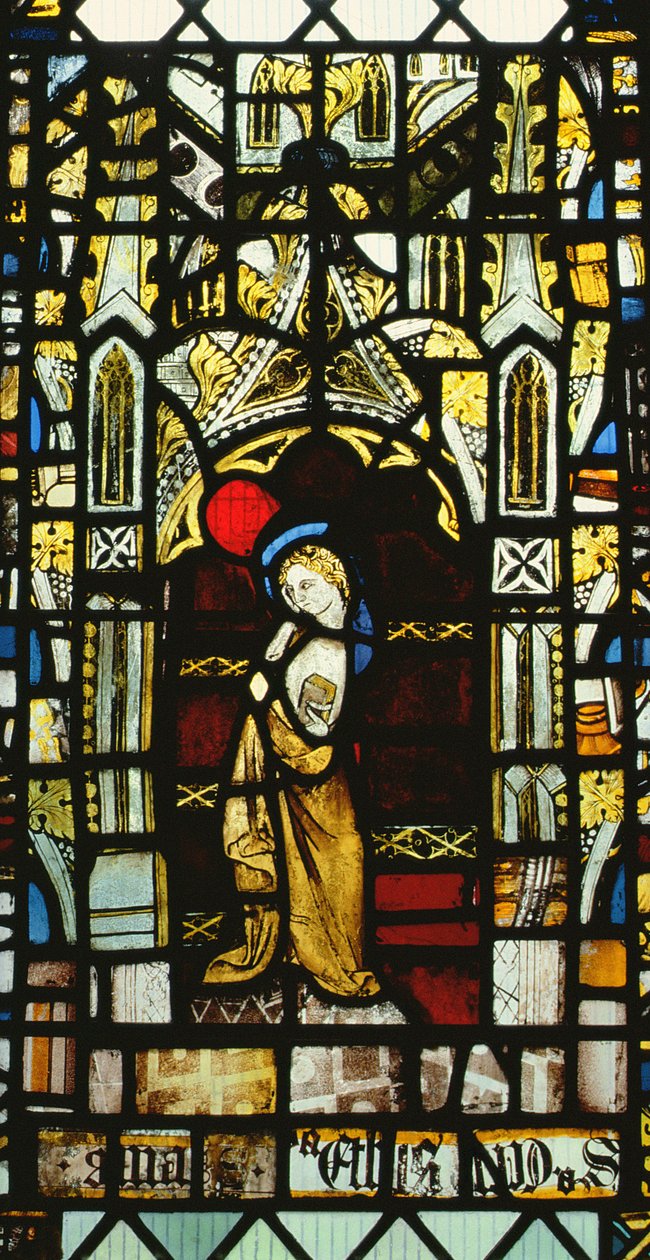 St. John from a Crucifixion window, britisk, 1400-tallet af Unbekannt Unbekannt