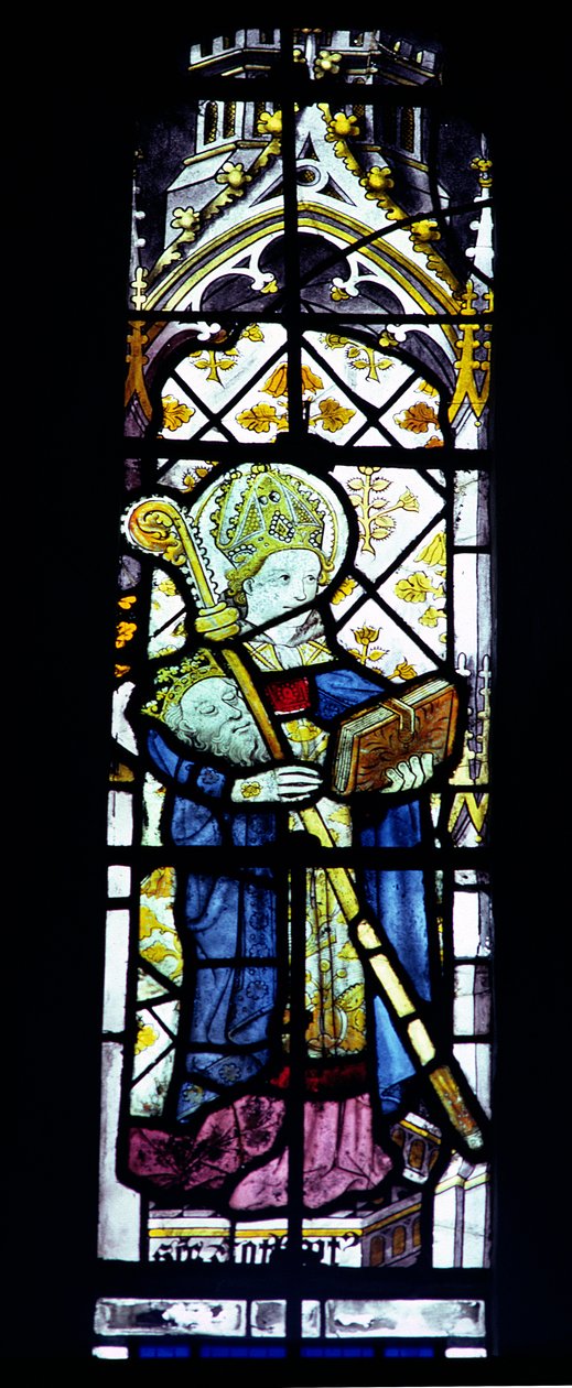 St. Cuthbert bærer kong Oswalds hoved, britisk, 1400-tallet af Unbekannt Unbekannt