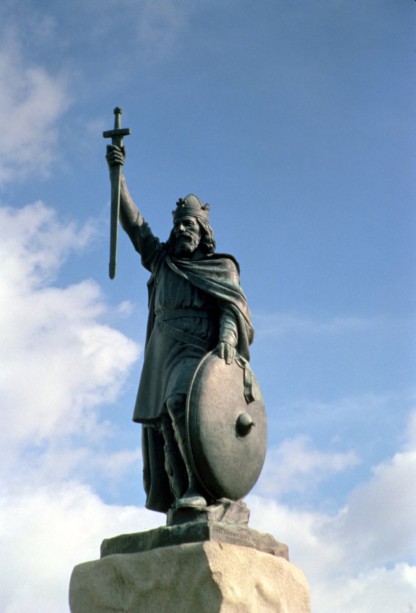 Statue af Alfred den Store (849-99) (se også 10842) af Unbekannt Unbekannt