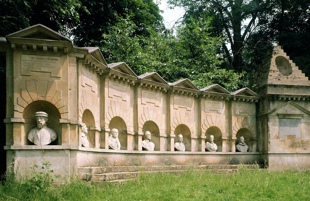 Stowe, William Kent (1684-1748), Temple of British Worthies, ca. 1735, Buckinghamshire, Storbritannien af Unbekannt Unbekannt