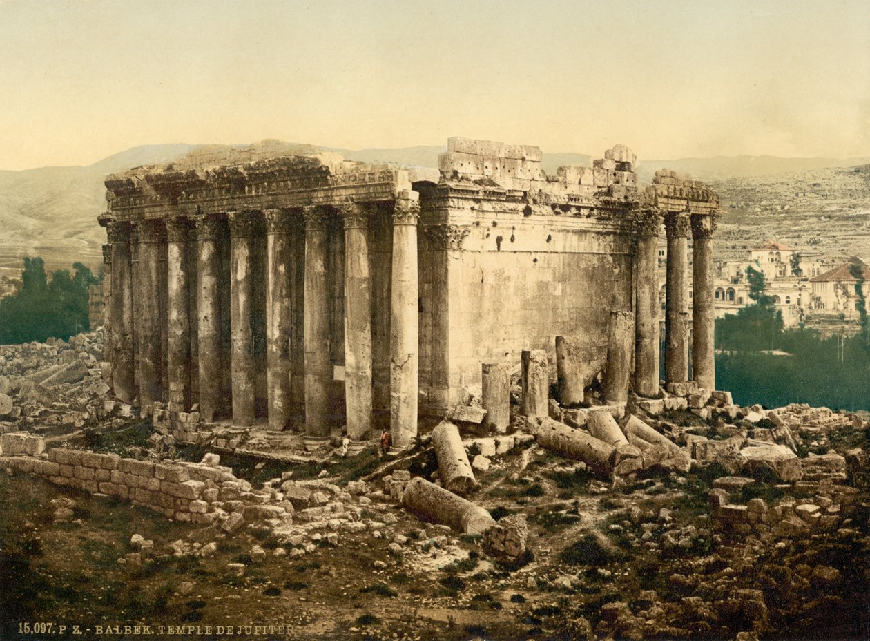 Jupiters tempel, eksteriør, Baalbek, Det Hellige Land, (dvs. Ba