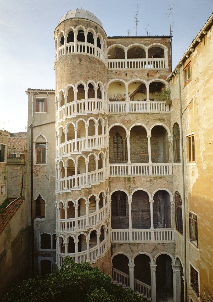 Bovolo-trappen, fra Palazzo Contarini dal Bovolo af Unbekannt Unbekannt