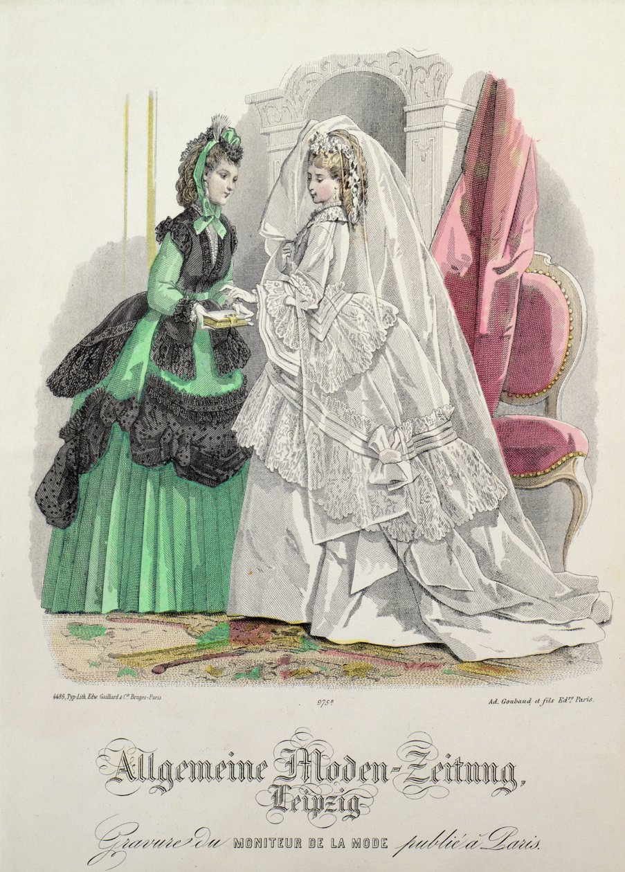 The Bride, tysk mode fra Leipzig fra Moniteur de la Mode af Unbekannt Unbekannt