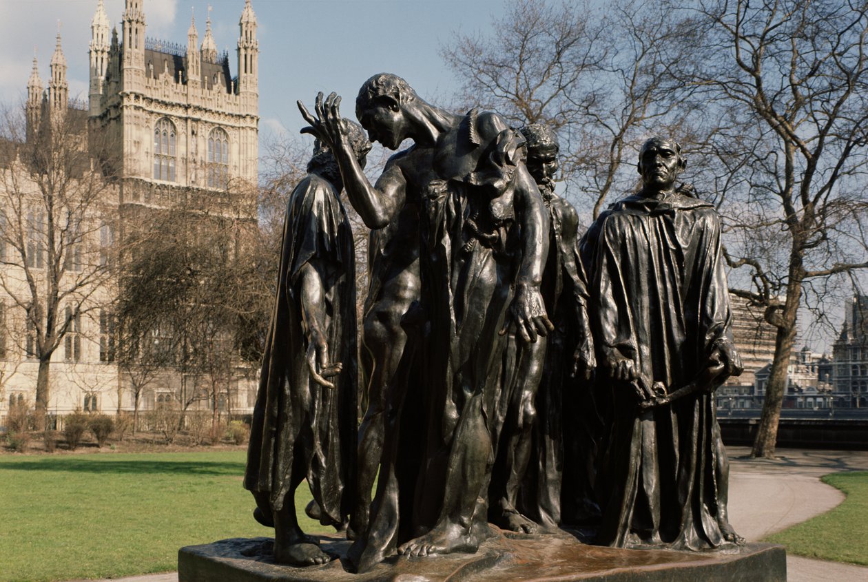 Borgerne i Calais, af Auguste Rodin (1840-1917) færdiggjort i 1888 af Unbekannt Unbekannt