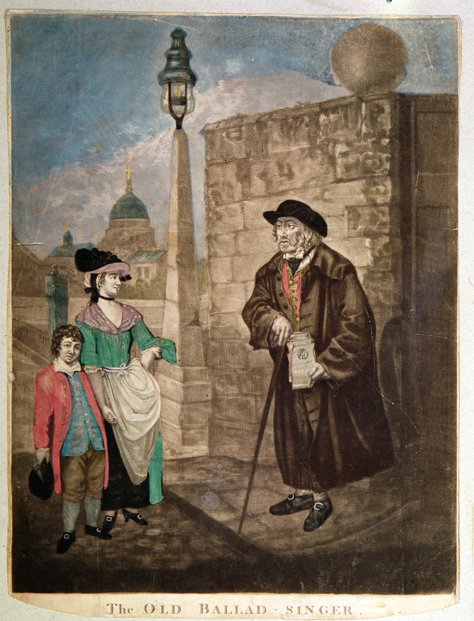 Den gamle balladesanger, ca. 1780 af Unbekannt Unbekannt