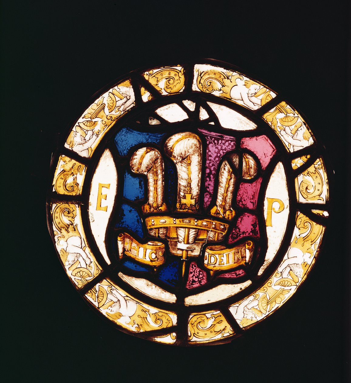 Emblemet og chifferen af Edward I, da Prince of Wales, engelsk 16. århundrede af Unbekannt Unbekannt