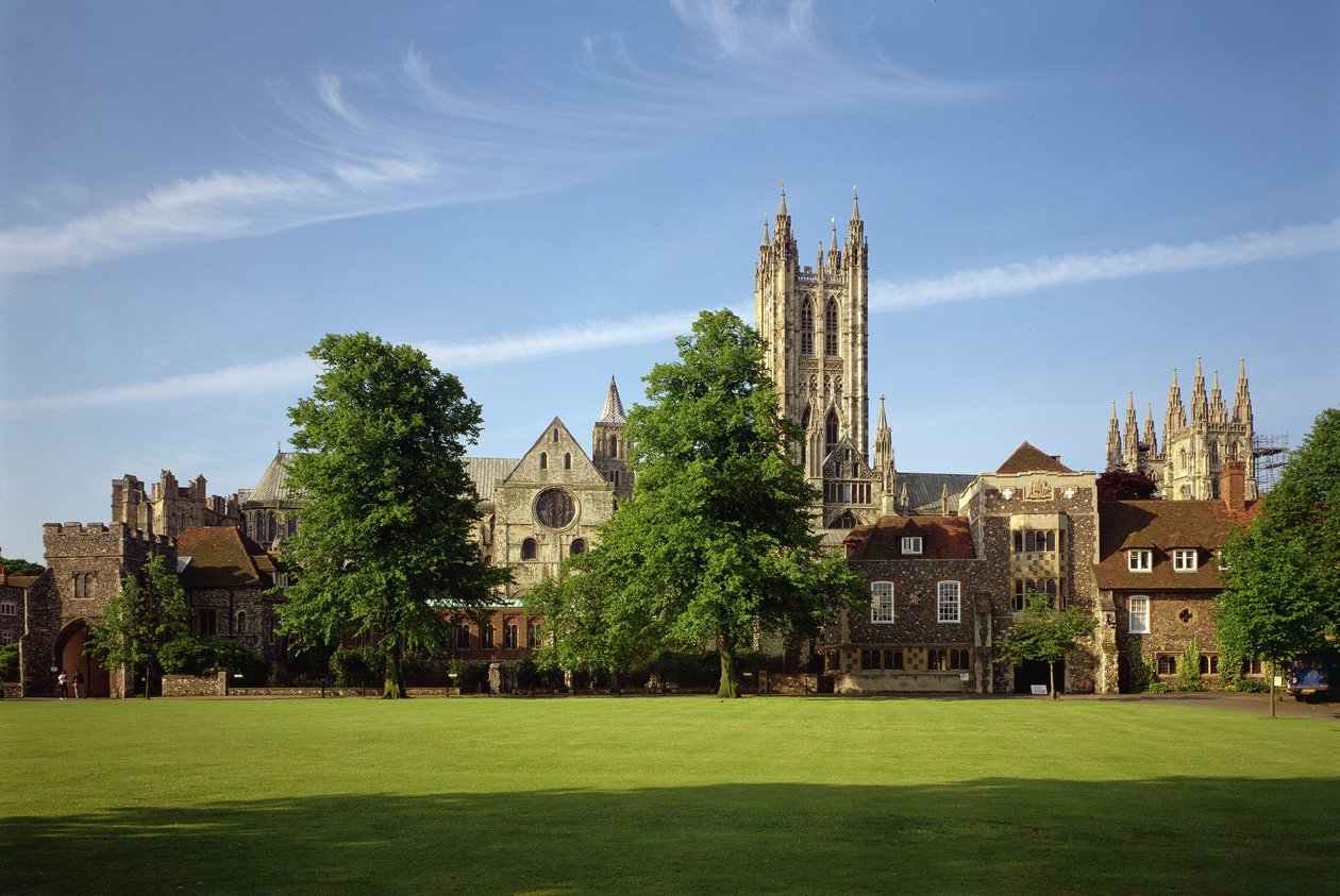 Udsigt over Canterbury Cathedral, Kent af Unbekannt Unbekannt