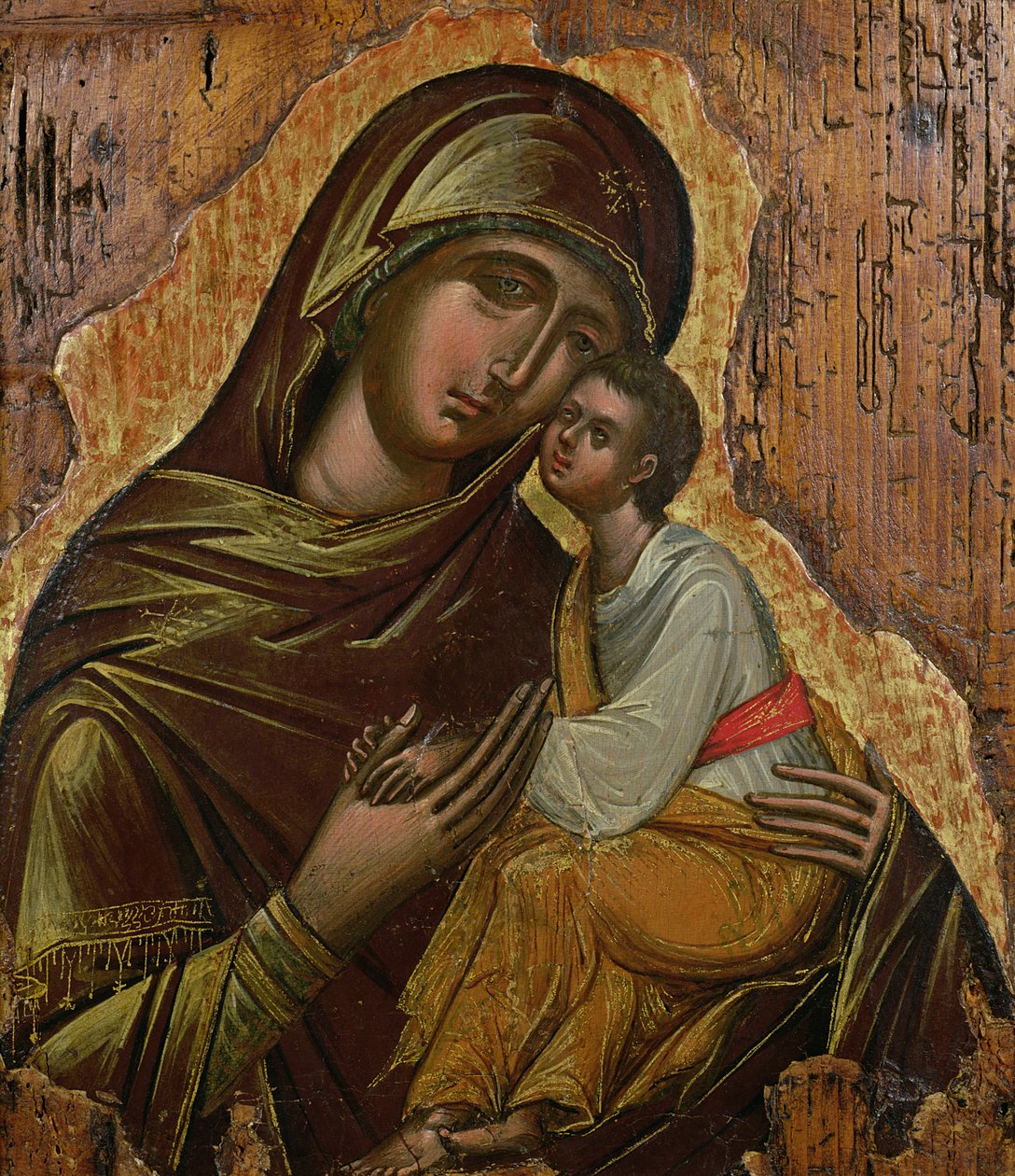 Virgin of Tenderness, græsk ikon fra Kreta, slutningen af det 15. århundrede af Unbekannt Unbekannt