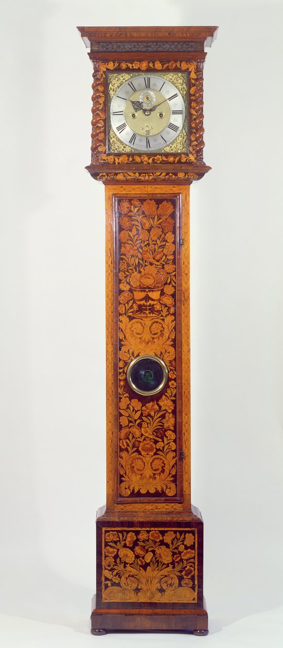 Valnøddemarquetry longcase ur, af Daniel Quare (1649-1712) af Unbekannt Unbekannt