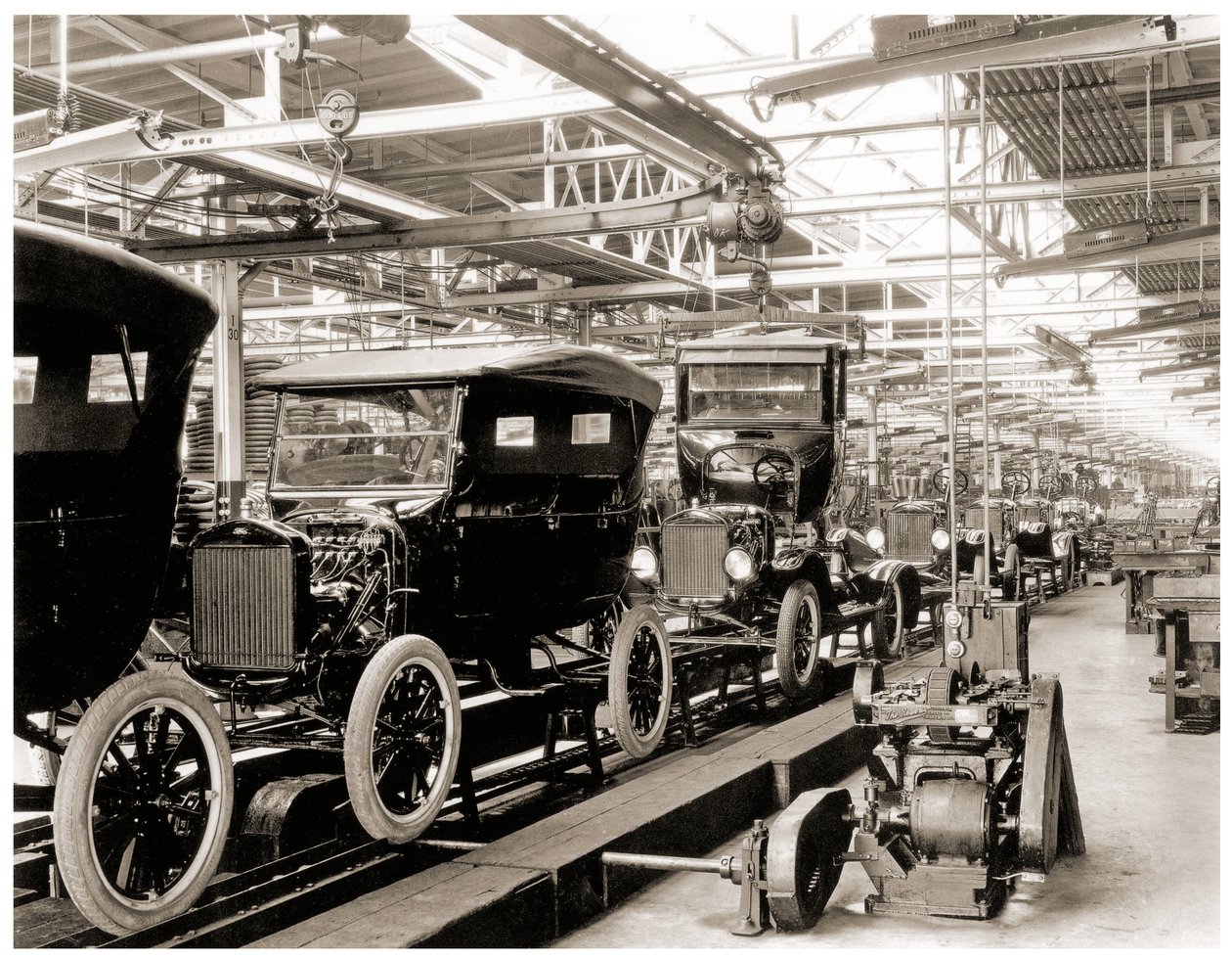 Ford samlebånd, Detroit. 1924 af Unbekannt Unbekannt