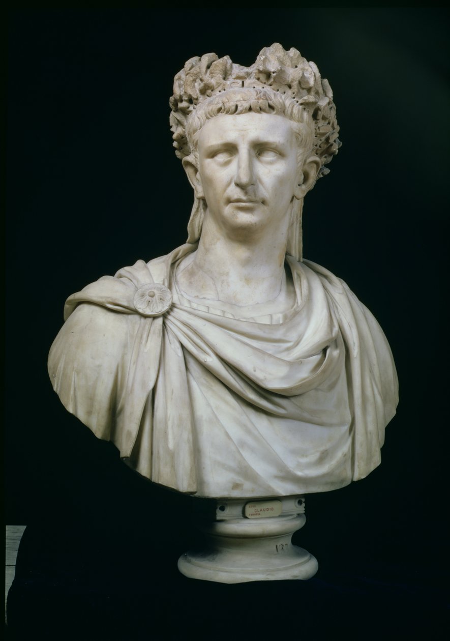 Portrætbuste af kejser Claudius I af Unbekannt Unbekannt