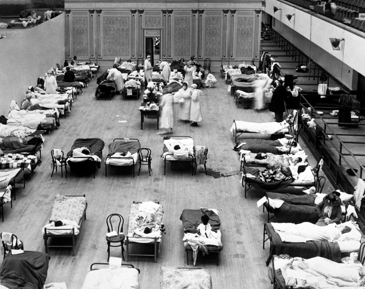 1918 Oakland Flu Hospital, Oakland, Californien, USA, 1918 af Unbekannt Unbekannt