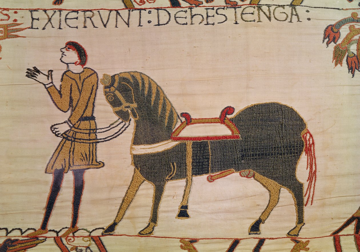 En brudgom bringer William sin oplader, Bayeux Tapestry af Unbekannt Unbekannt