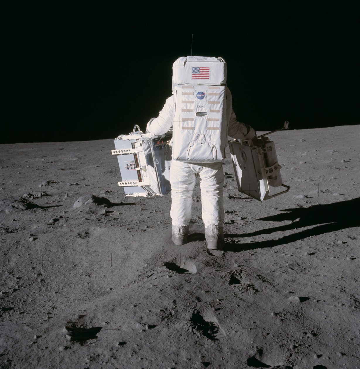 Buzz Aldrin implementerer Apollo 11-eksperimenter, 1969 af Unbekannt Unbekannt