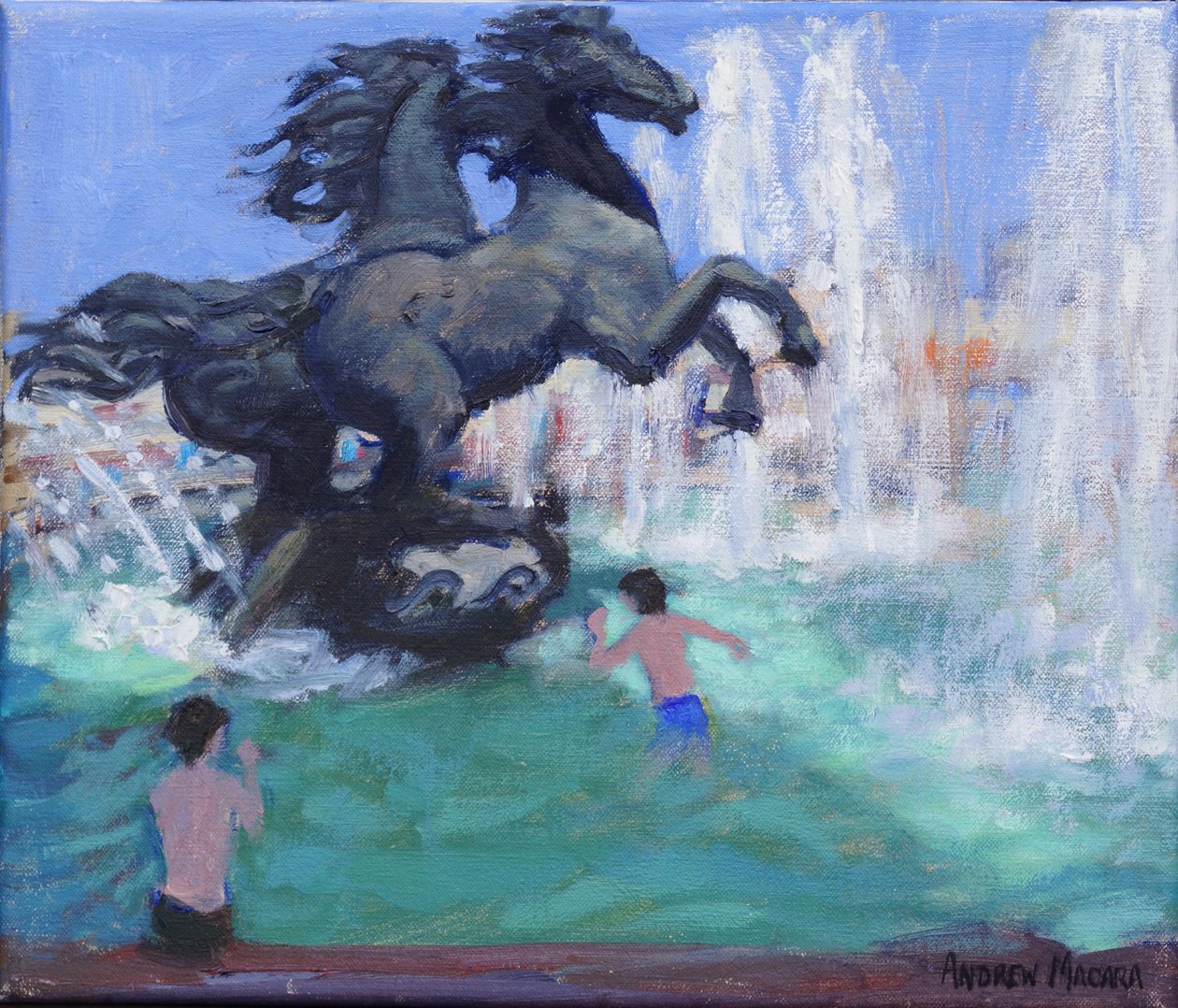 Hesteskulpturer, Manezhnaya Square, Moskva, 2016, af Unbekannt Unbekannt