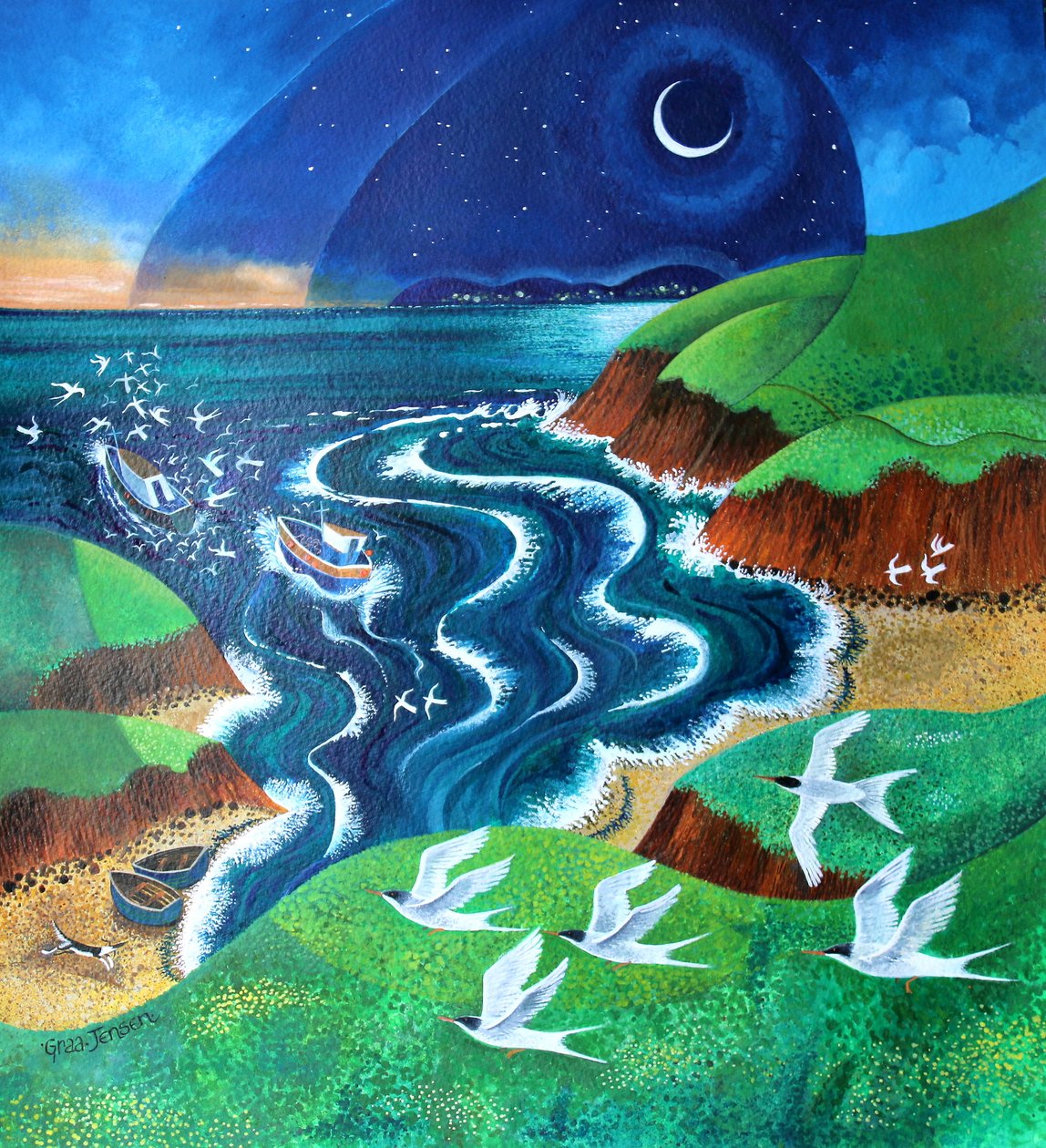 Hungry Gulls, 2017, af Unbekannt Unbekannt