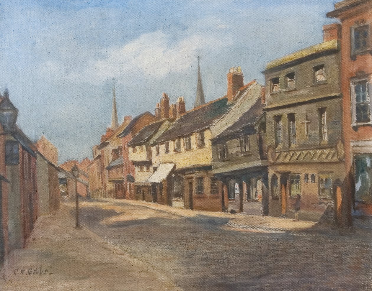 Little Park Street, Coventry, viser den første katolske kirke, slutningen af det 19.-20. århundrede af Unbekannt Unbekannt