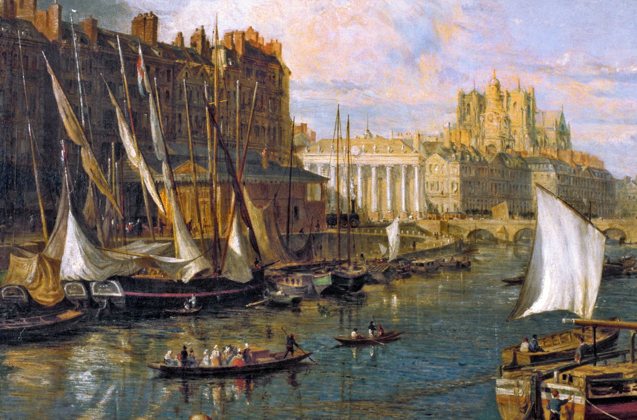 Loire Atlantique N* 121 - Nantes - Musee Dobree - "" The Port of Nantes"" - detalje - af Parrot William af Unbekannt Unbekannt