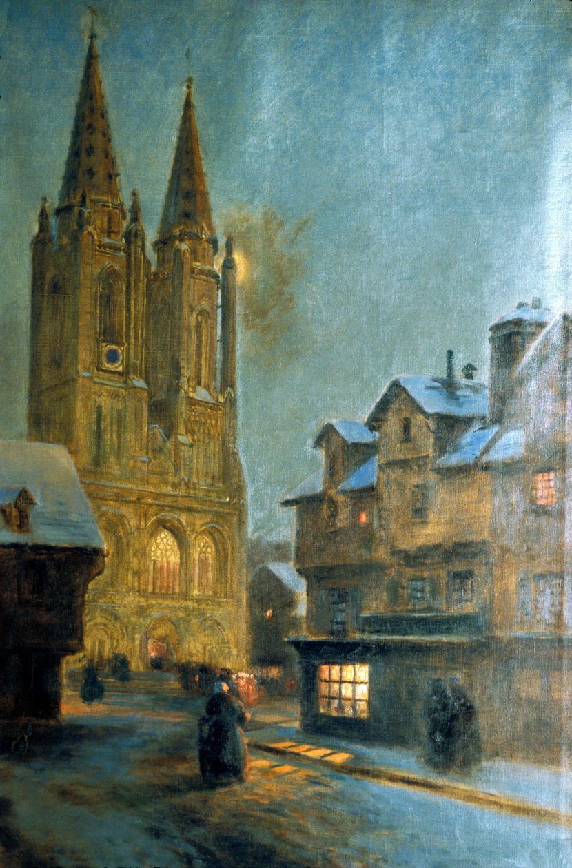 Manche N* 074, Musee de St Lo, "Church ND de St Lo", maleri af Maurice Orange af Unbekannt Unbekannt