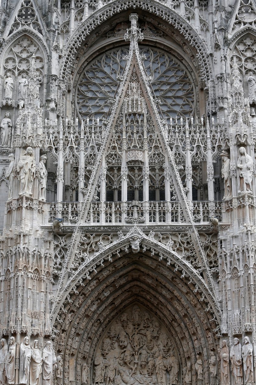 Notre-Dame katedral, Rouen, Frankrig, Detalje af fa ade af Unbekannt Unbekannt