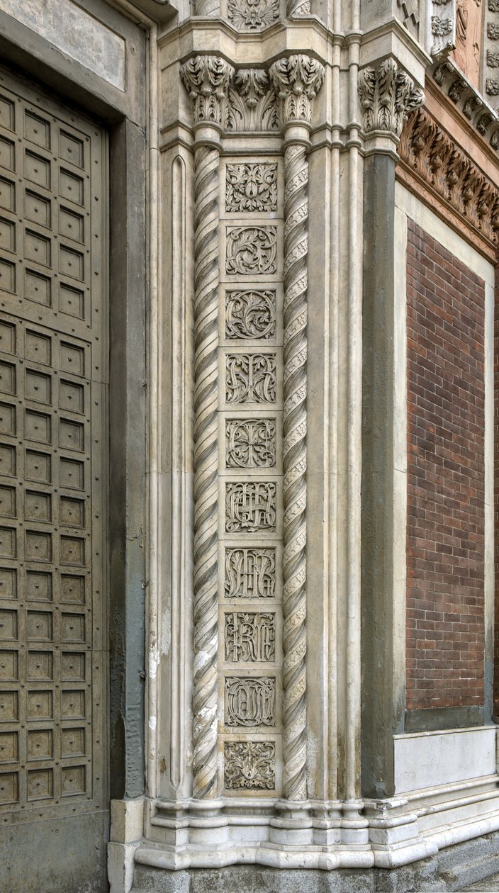 Portalfacade, Santa Maria del Carmine-kirken, Milano, Italien af Unbekannt Unbekannt