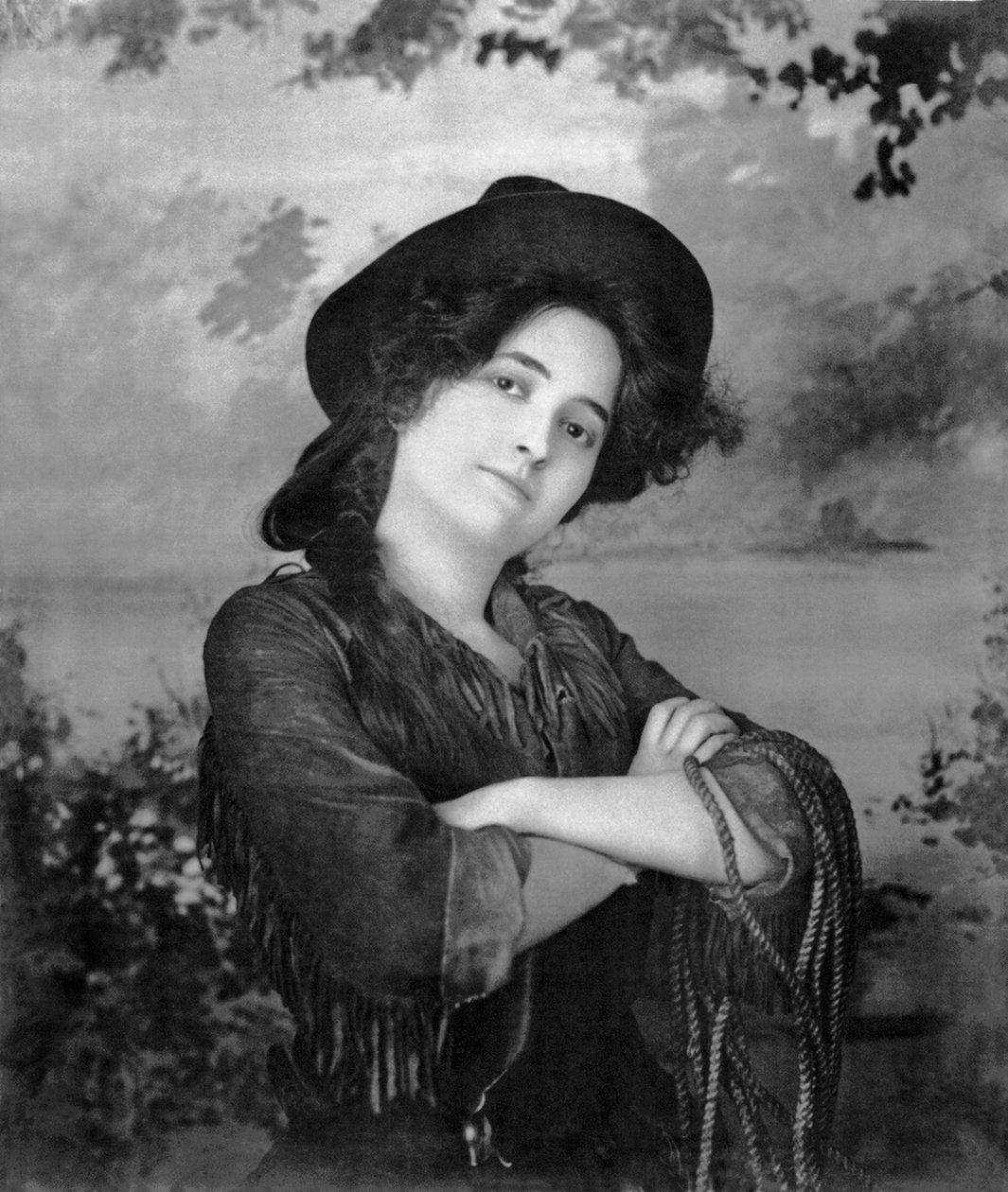 Portræt af en cowgirl, USA, 1902 af Unbekannt Unbekannt