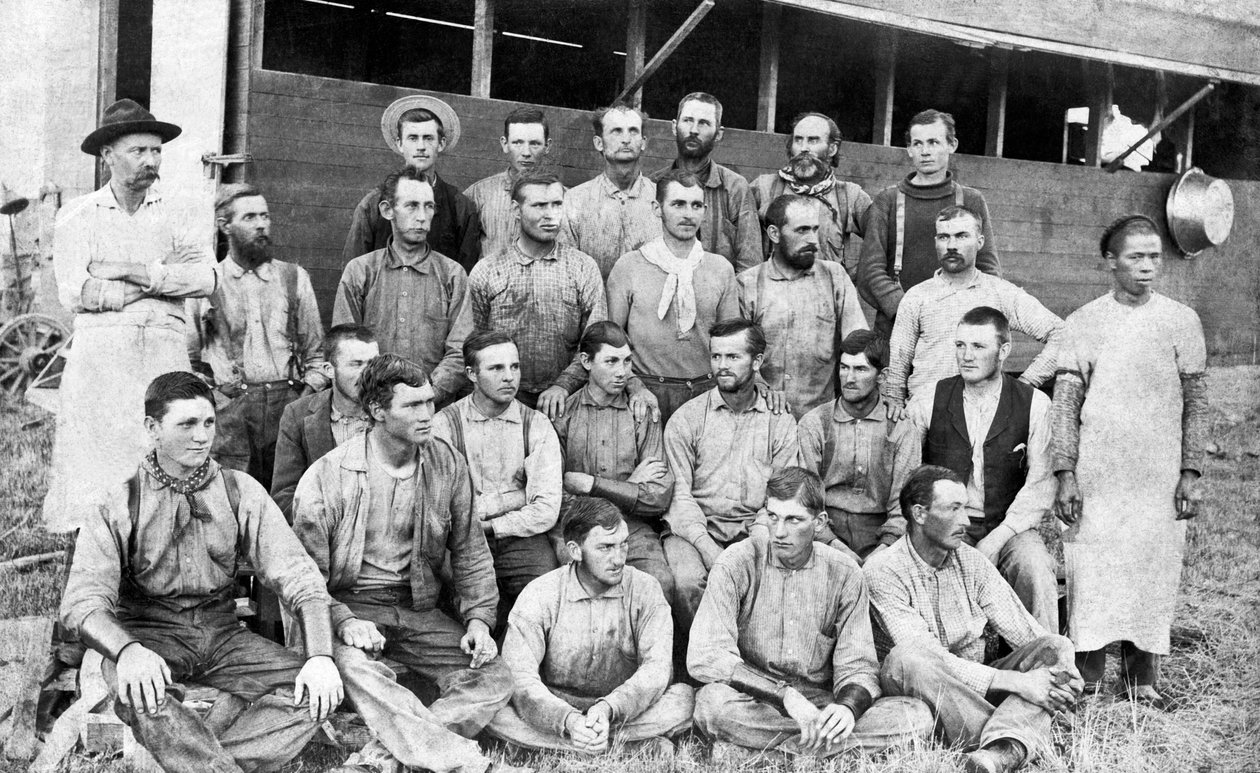 Ranch Cowboys Portrait, USA, ca. 1885 af Unbekannt Unbekannt