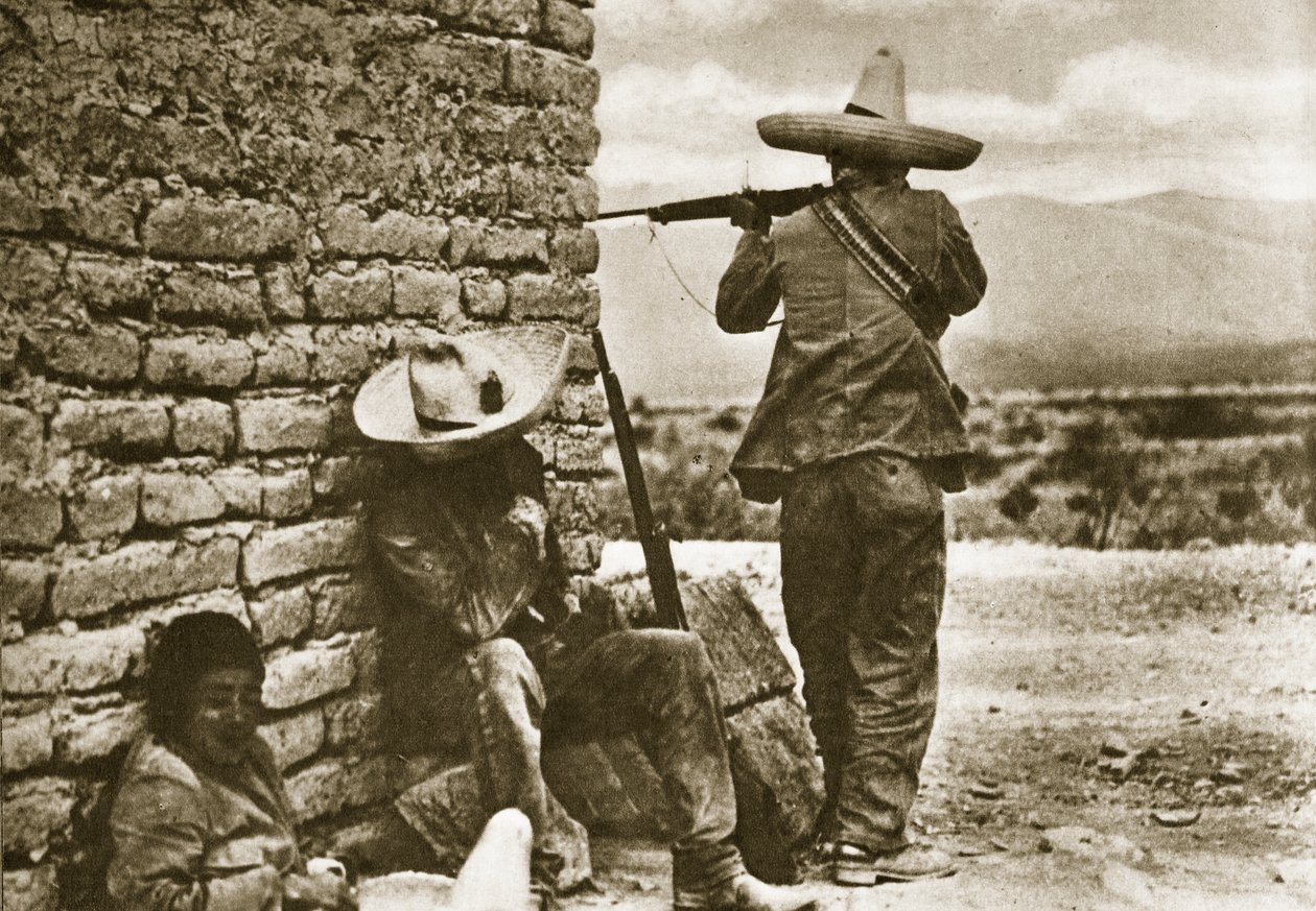 Oprørs snigskytter angriber byen Juarez, 10. maj 1911 af Unbekannt Unbekannt