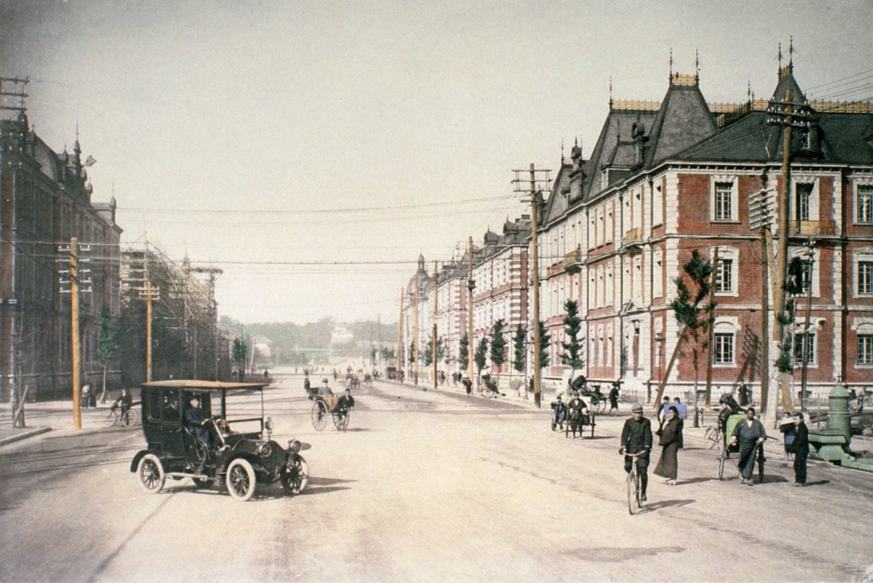 Gadebillede i Tokyo, Japan, ca. 1895-1900 af Unbekannt Unbekannt