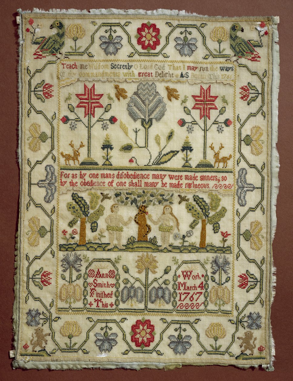 T.37-1938 Sampler, 1766-67, af Ann Smith, engelsk af Unbekannt Unbekannt