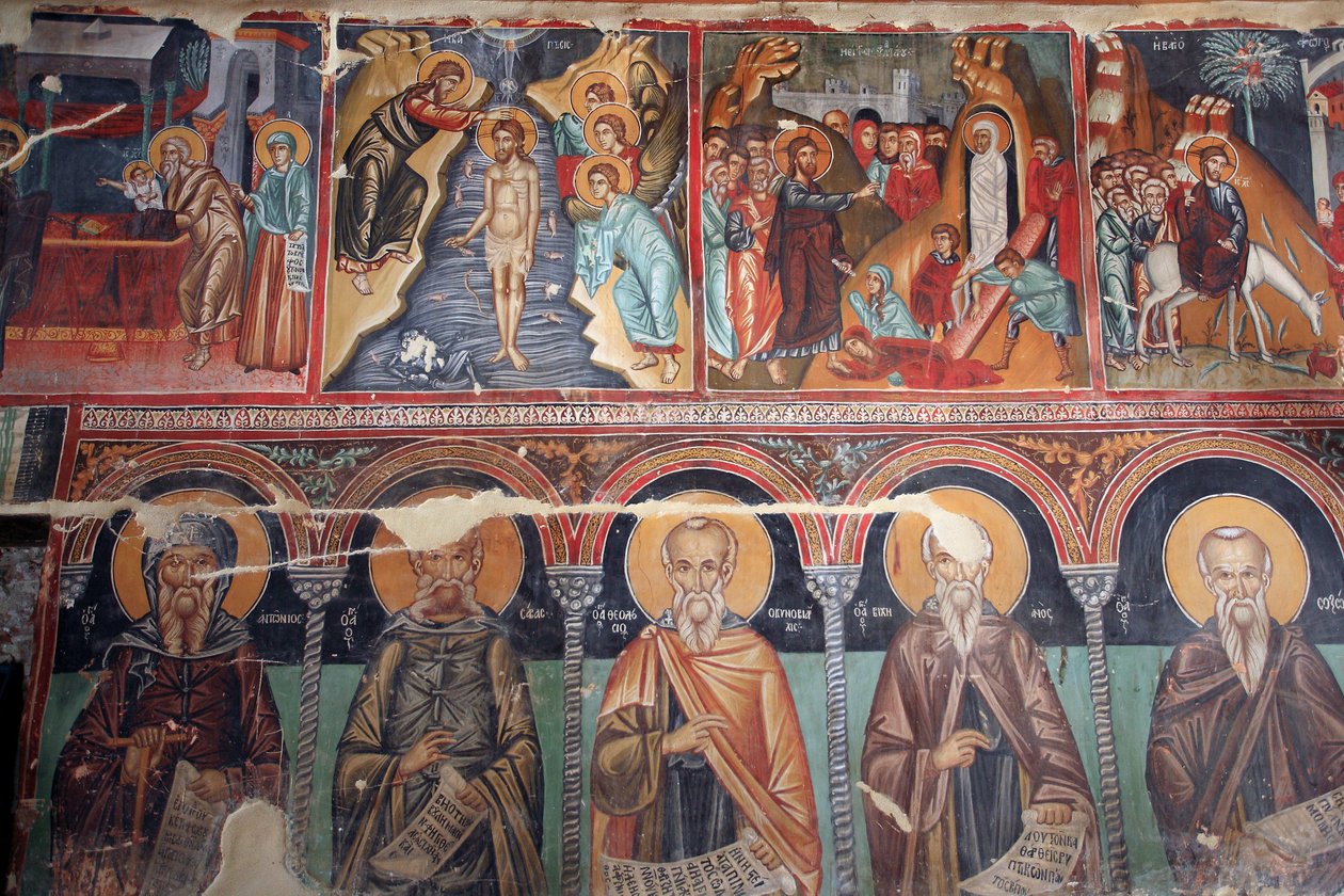 Den byzantinske fresco fra det 15. århundrede episoder af Jesu Kristi liv af Unbekannt Unbekannt