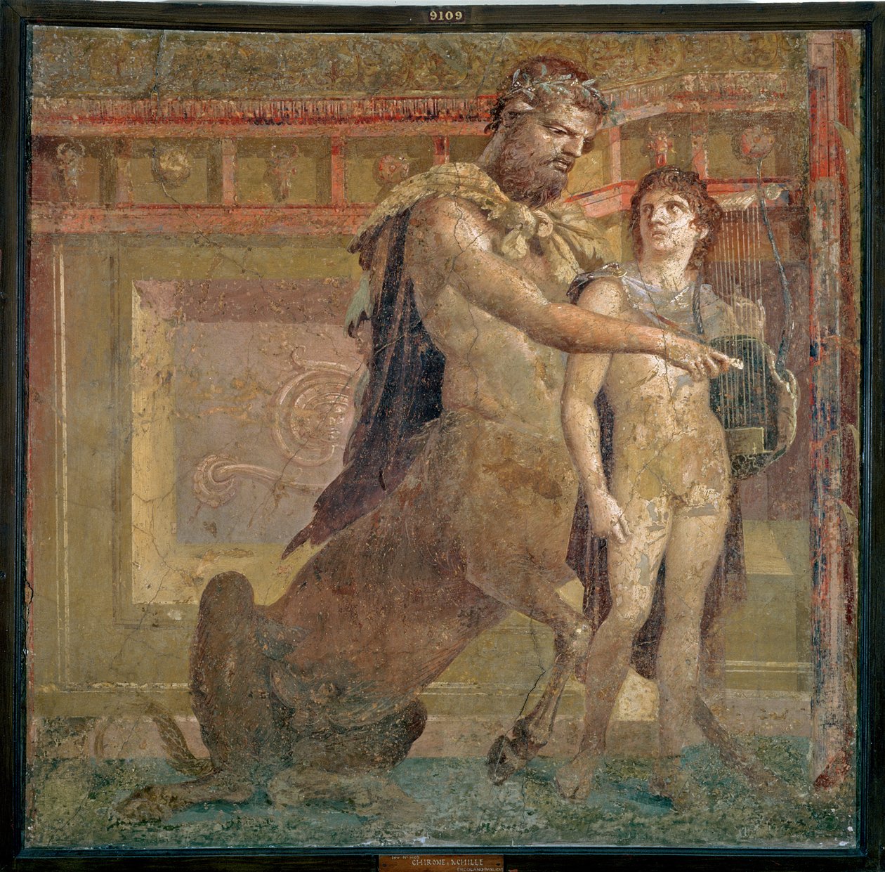 The Education of Achilles af Chiron, fra Herculaneum af Unbekannt Unbekannt