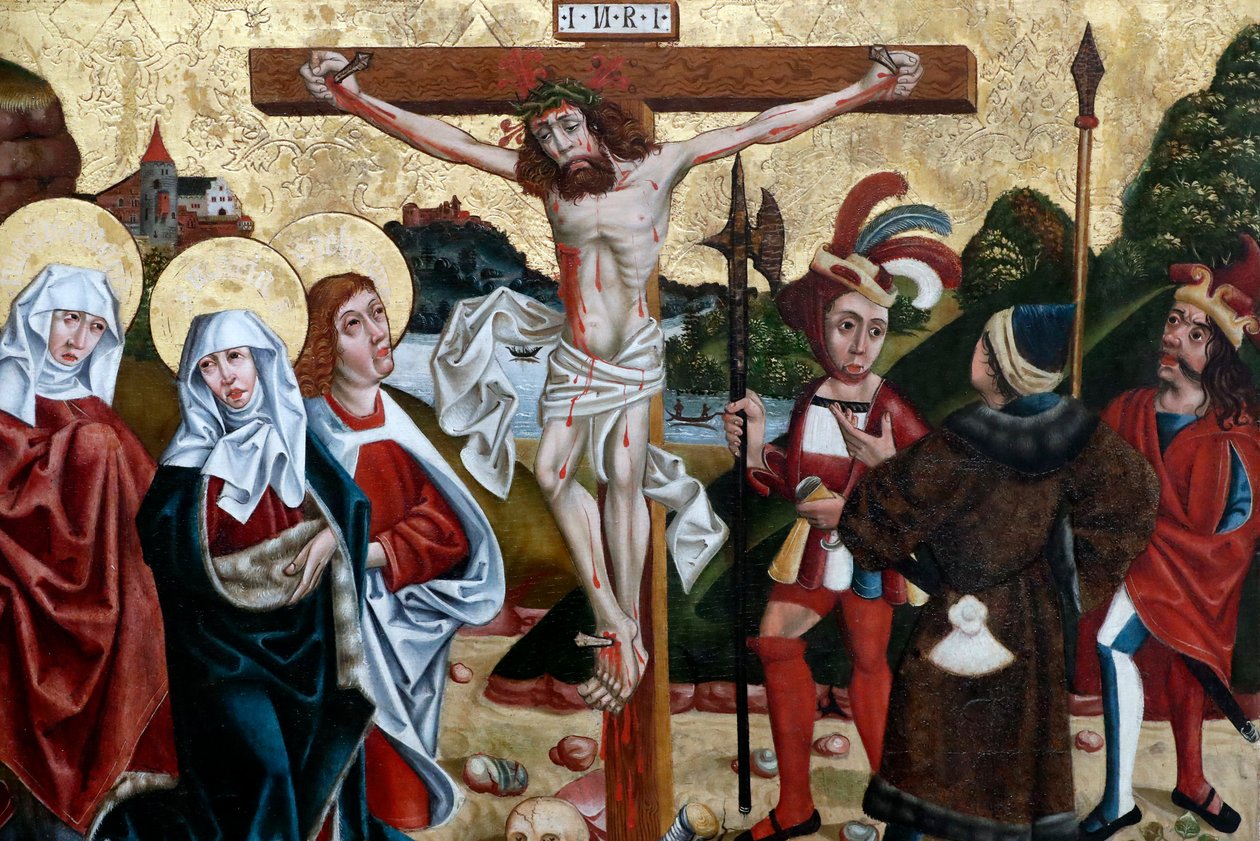 Unterlinden Museum, Kristus i hans lidenskab, Korsfæstelsen, Olie på træpanel, 1400-tallet, Olie på træpanel, Martin Schongauer, slutningen af det 15. århundrede, Colmar, Frankrig af Unbekannt Unbekannt