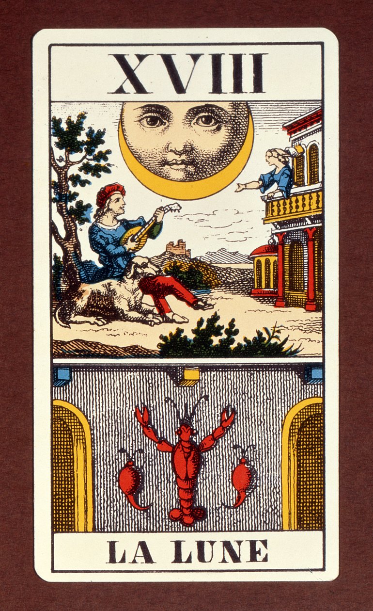 XVIIII Le Soleil, fransk tarotkort af solen, 1800-tallet af Unbekannt Unbekannt