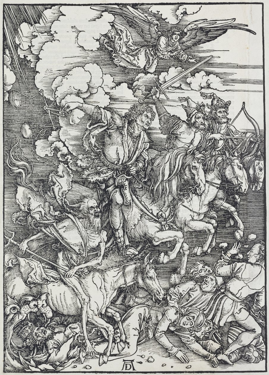 05. Albrecht Dürer, Apokalypse, III. De fire apokalyptiske ryttere, Nationalgalleriet i Prag af Unbekannter Künstler