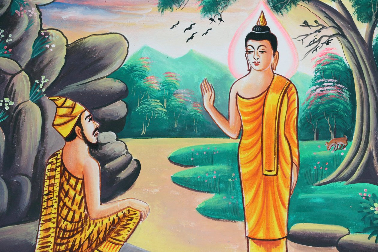 20151103, Kasi, Laos: Maleri, der skildrer Shakyamuni Buddhas livshistorie af Unbekannt