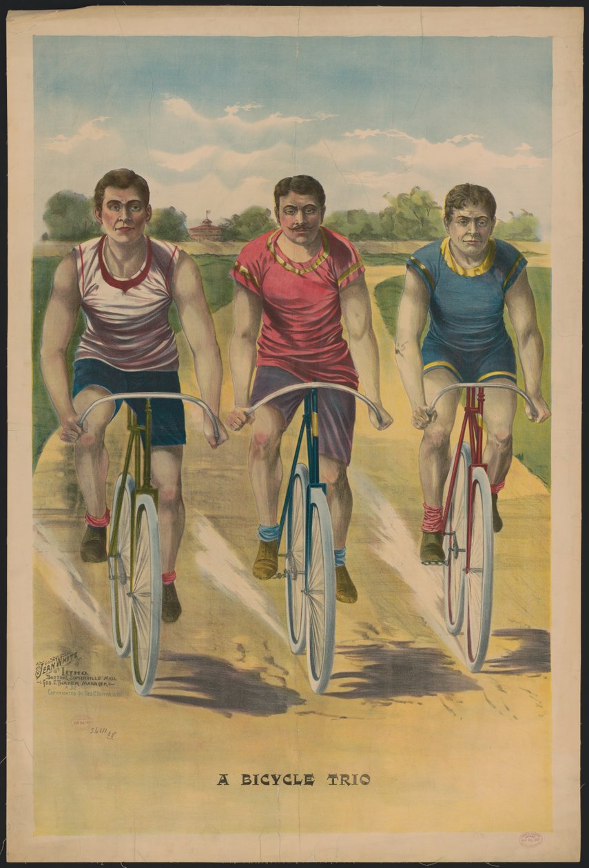 En cykeltrio af Unbekannter Künstler