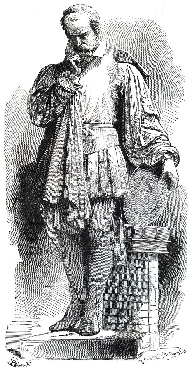 En statue af Bernard Palissy. af Unbekannt