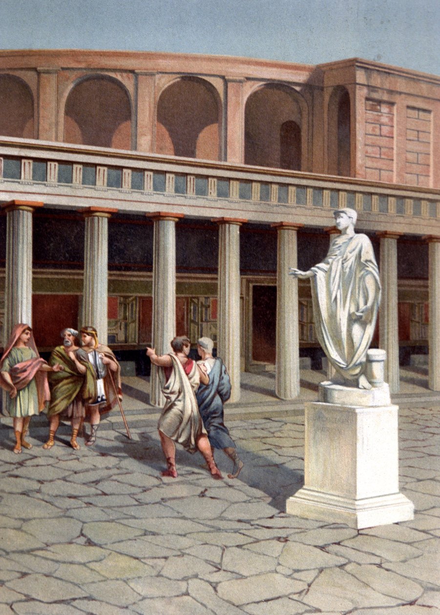 En gade i Pompeji af Unbekannter Künstler