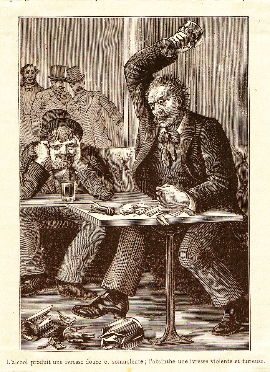 Absint versus alkohol, ca 1900 af Unbekannt