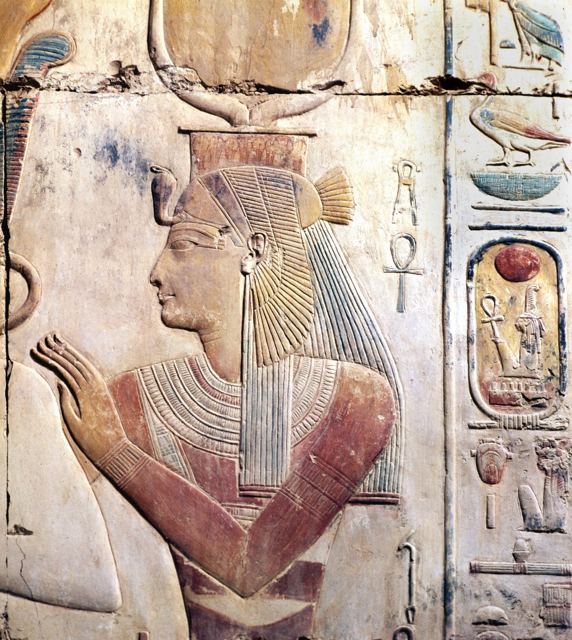 Abydos i Egypten: Osiriac Temple of Sethi (Seti) I, gudinden ISIS. af Leopold Blonder