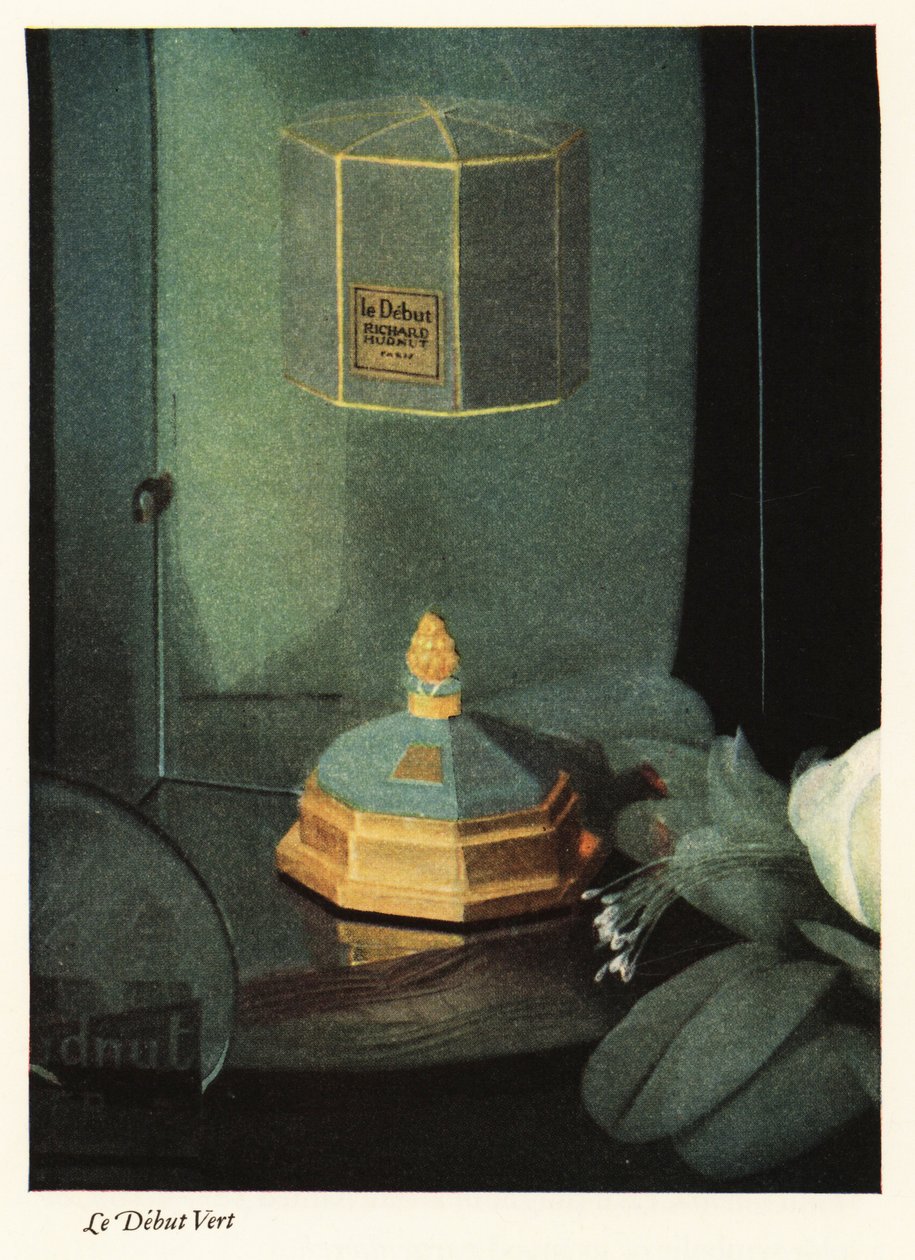 Annonce for Richard Hudnut parfume, Parfum Le Debut Vert af Unbekannter Künstler