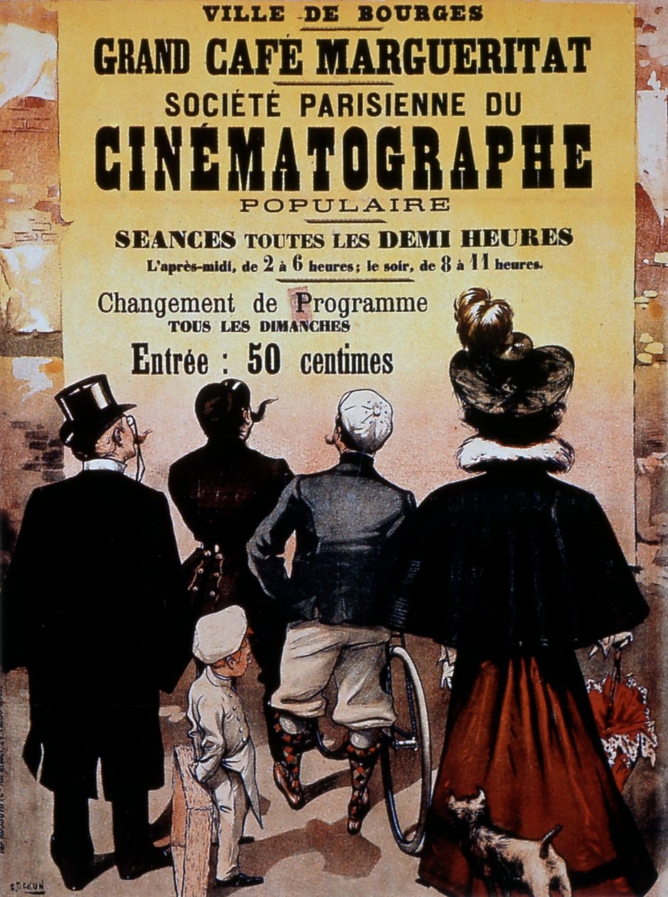 Annonce for biograf i Bourges, Frankrig, ca. 1895 af Unbekannt