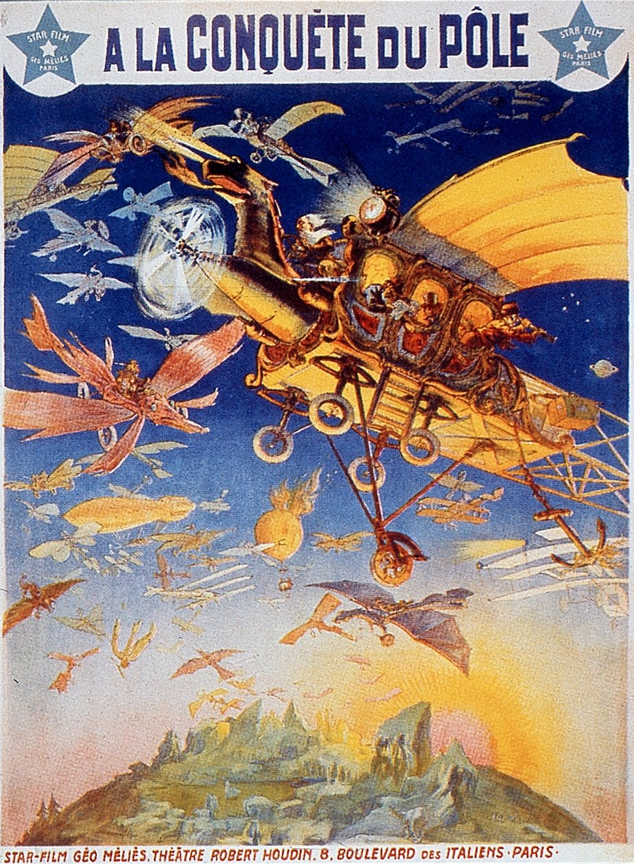 Plakat af filmen A la conquete du Pole af Georges Melies 1912 Stumfilm af Unbekannt