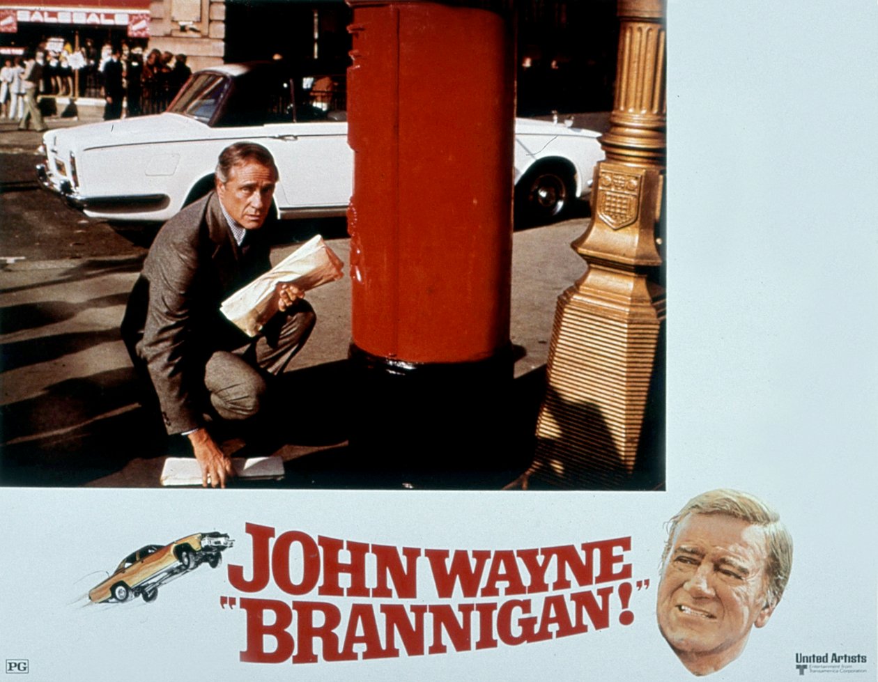 Brannigan filmplakat af Douglashichok med John Wayne i hovedrollen 1975 af Unbekannt