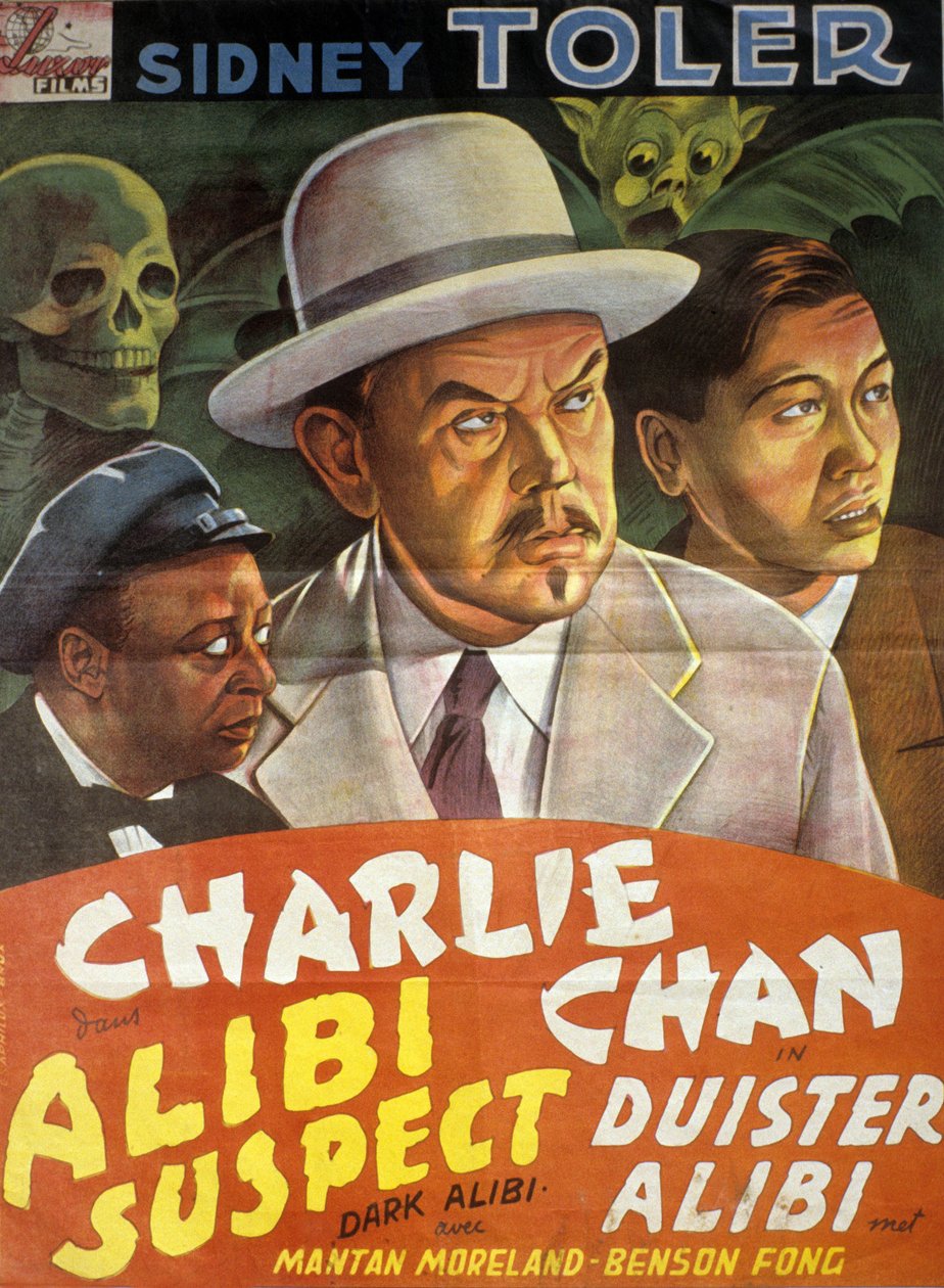 Plakat for filmen Charlie Chan: Alibi suspect (mørkt alibi) instrueret af Phil Karlson med SidneyToler af Unbekannt