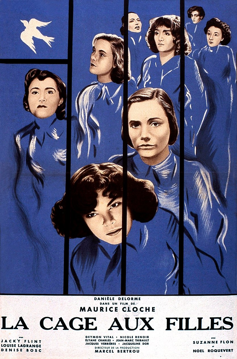 Plakat af filmen La cage aux filles af Maurice Cloche 1949 af Unbekannt